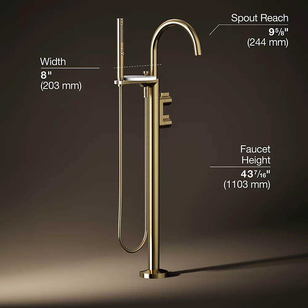 Kohler T77984-4-AF Components Freestanding Bth Fct Lever