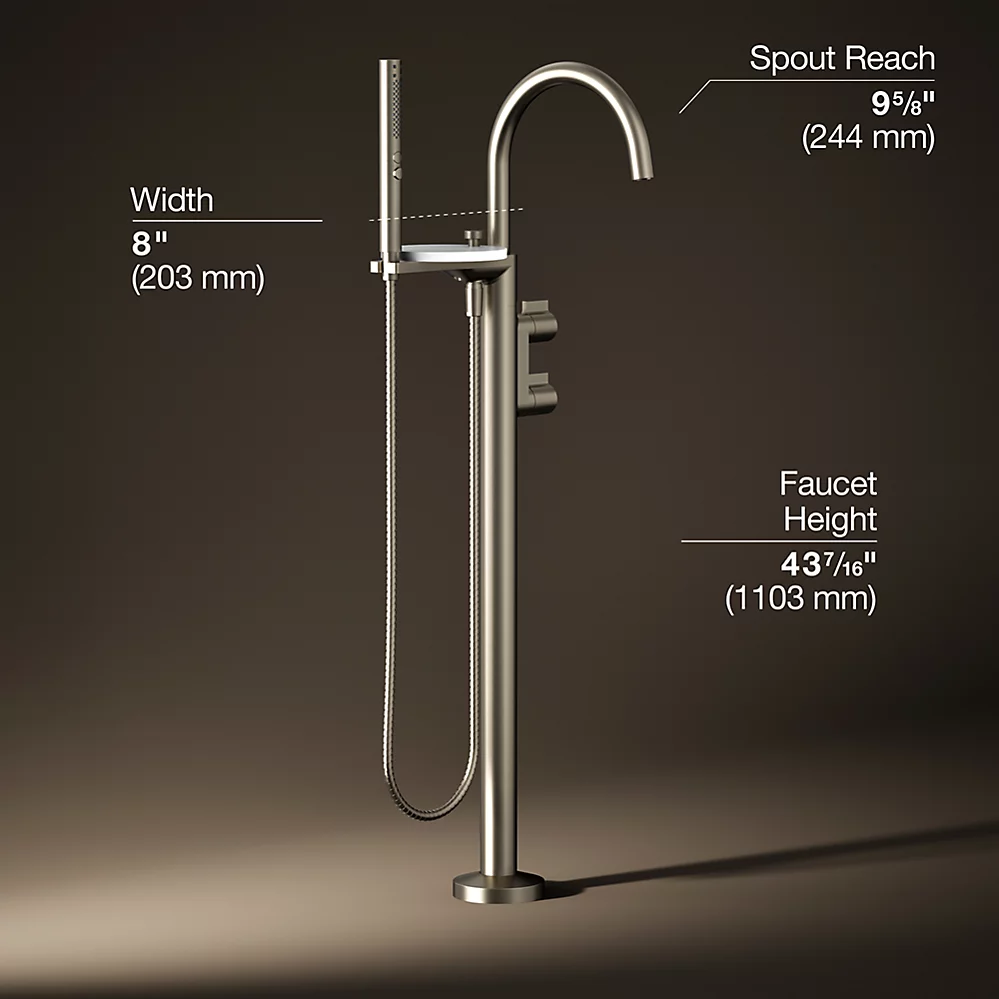Kohler T77984-4-BN Components Freestanding Bth Fct Lever
