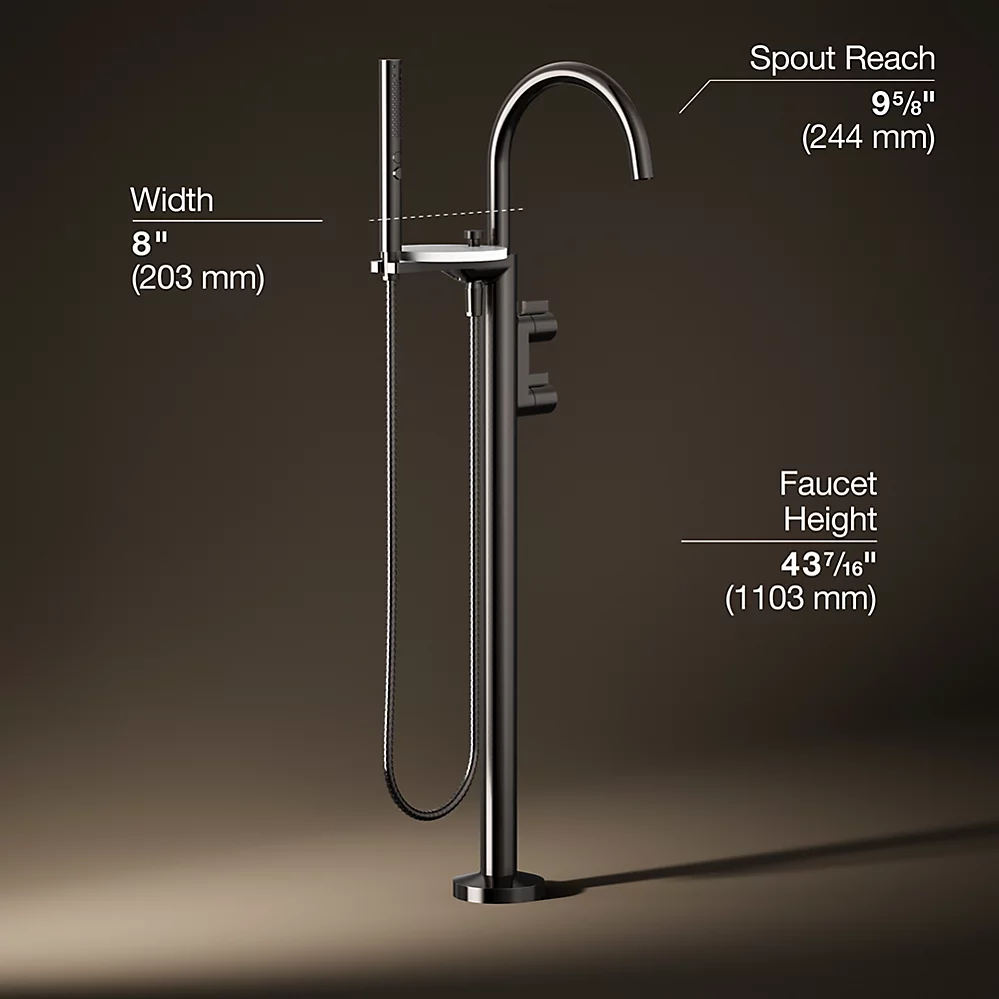 Kohler T77984-4-TT Components Freestanding Bth Fct Lever