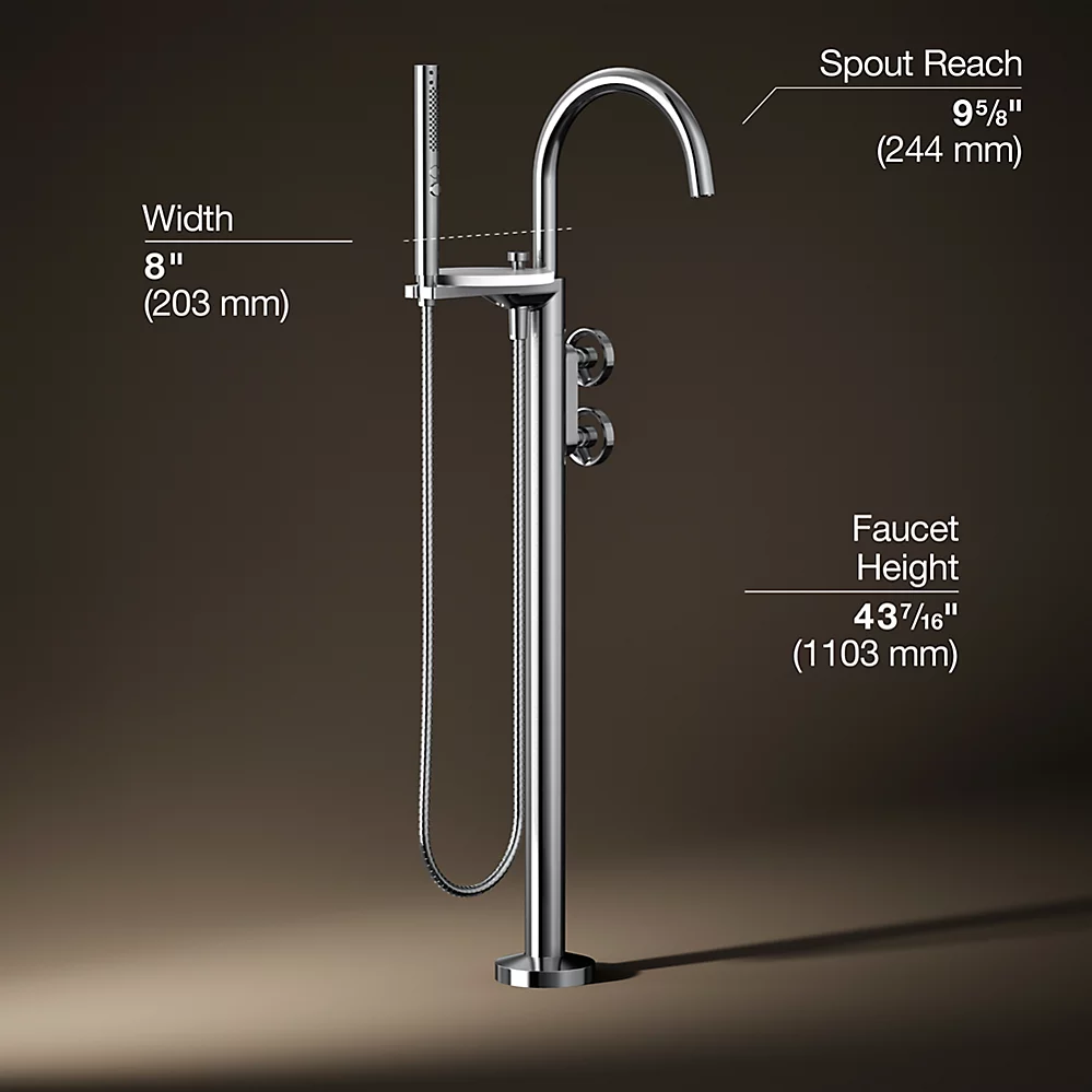 Kohler T77984-9-CP Components Freestanding Bth Fct Indstrl