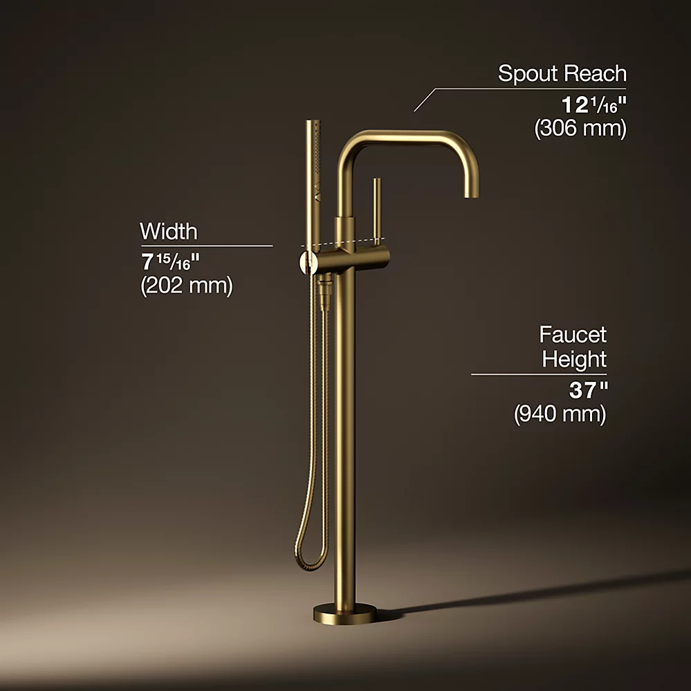 Kohler T97328-4-2MB Purist Freestanding Bath Faucet Trim