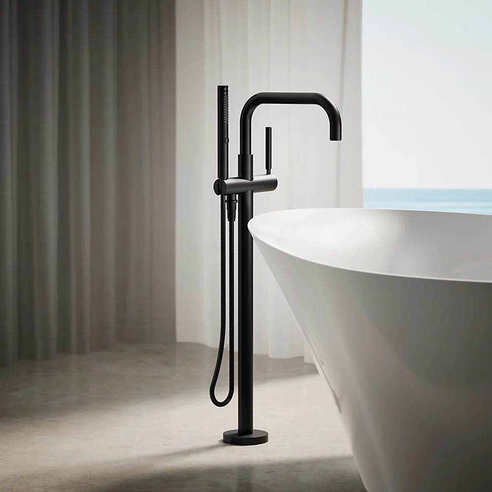 Kohler T97328-4-BL Purist Freestanding Bath Faucet Trim