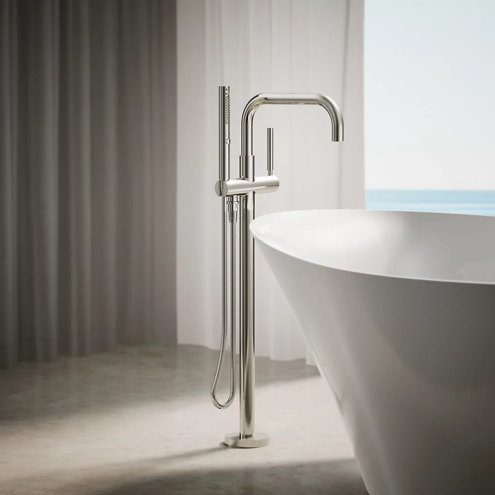 Kohler T97328-4-SN Purist Freestanding Bath Faucet Trim