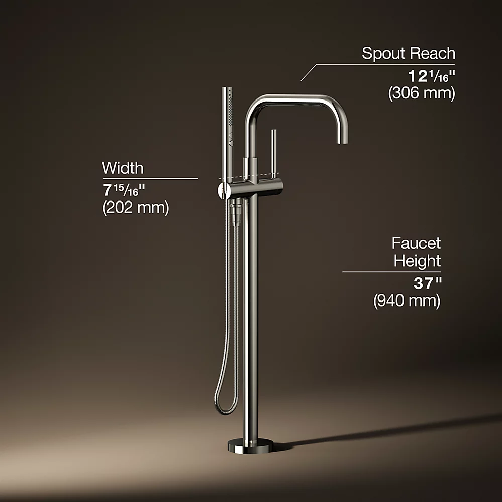 Kohler T97328-4-SN Purist Freestanding Bath Faucet Trim