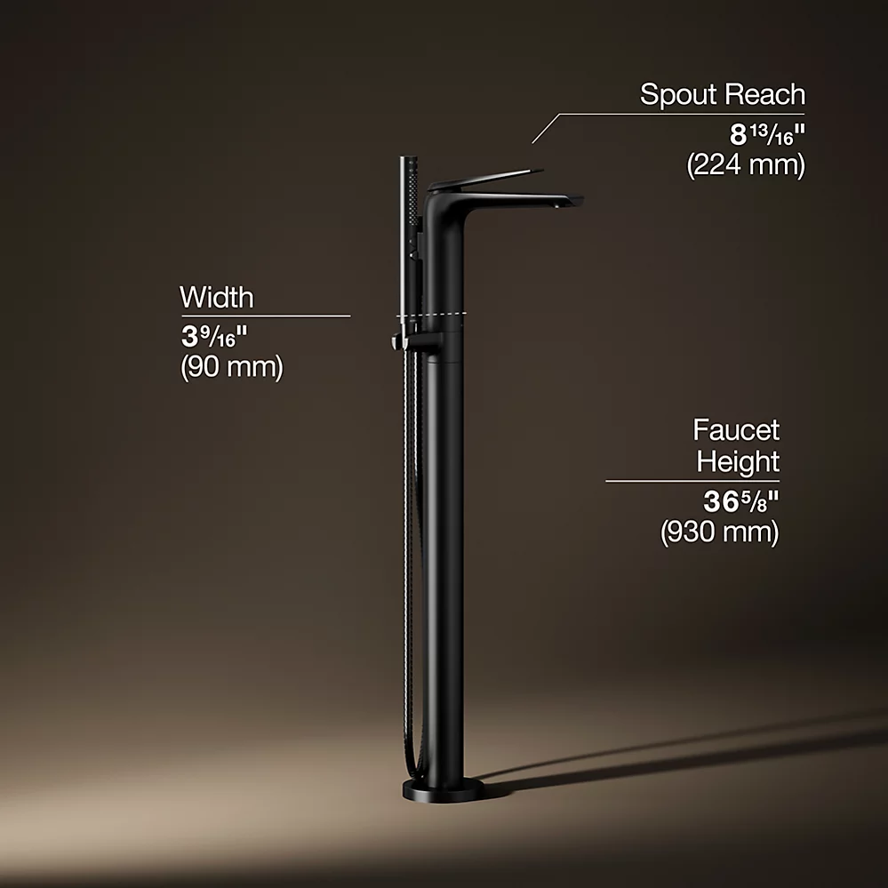 Kohler T97367-4-BL Avid Freestanding Bath Faucet Trim Lvr