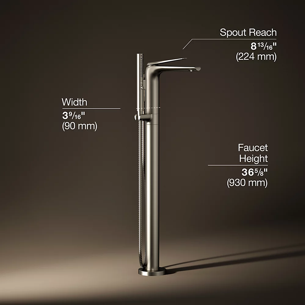 Kohler T97367-4-BN Avid Freestanding Bath Faucet Trim Lvr