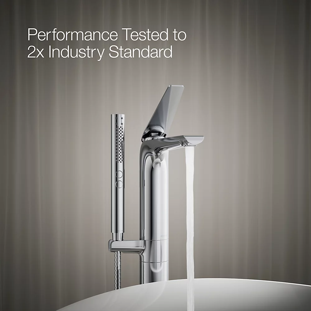 Kohler T97367-4-CP Avid Freestanding Bath Faucet Trim Lvr