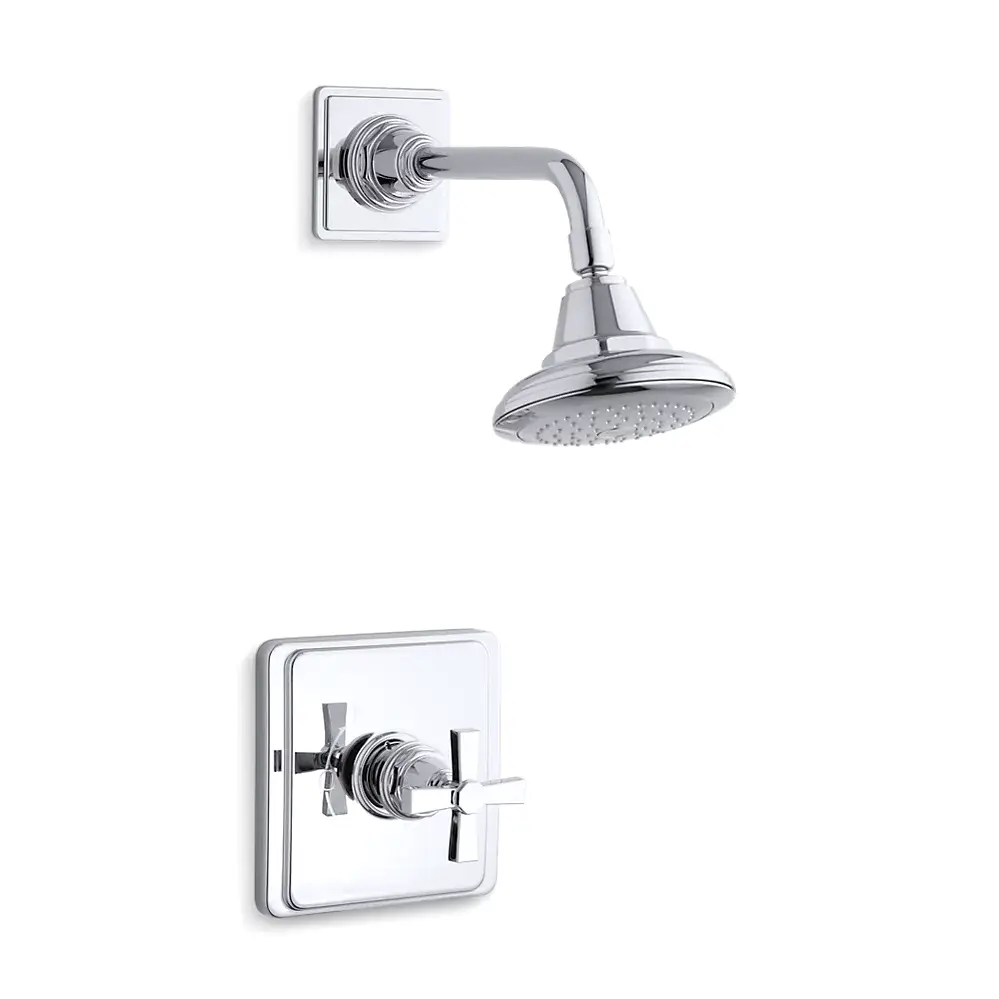 Kohler TS13134-3A-CP Pinstripe Shower Trim, Pure-Cross