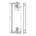 Hansgrohe 42837830 Softsquare Shower Door Handle