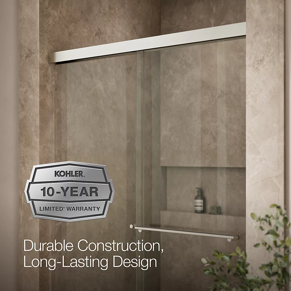 Kohler 707100-L-BNK Revel 1/4 Shower Door, 70 X 47-5/8