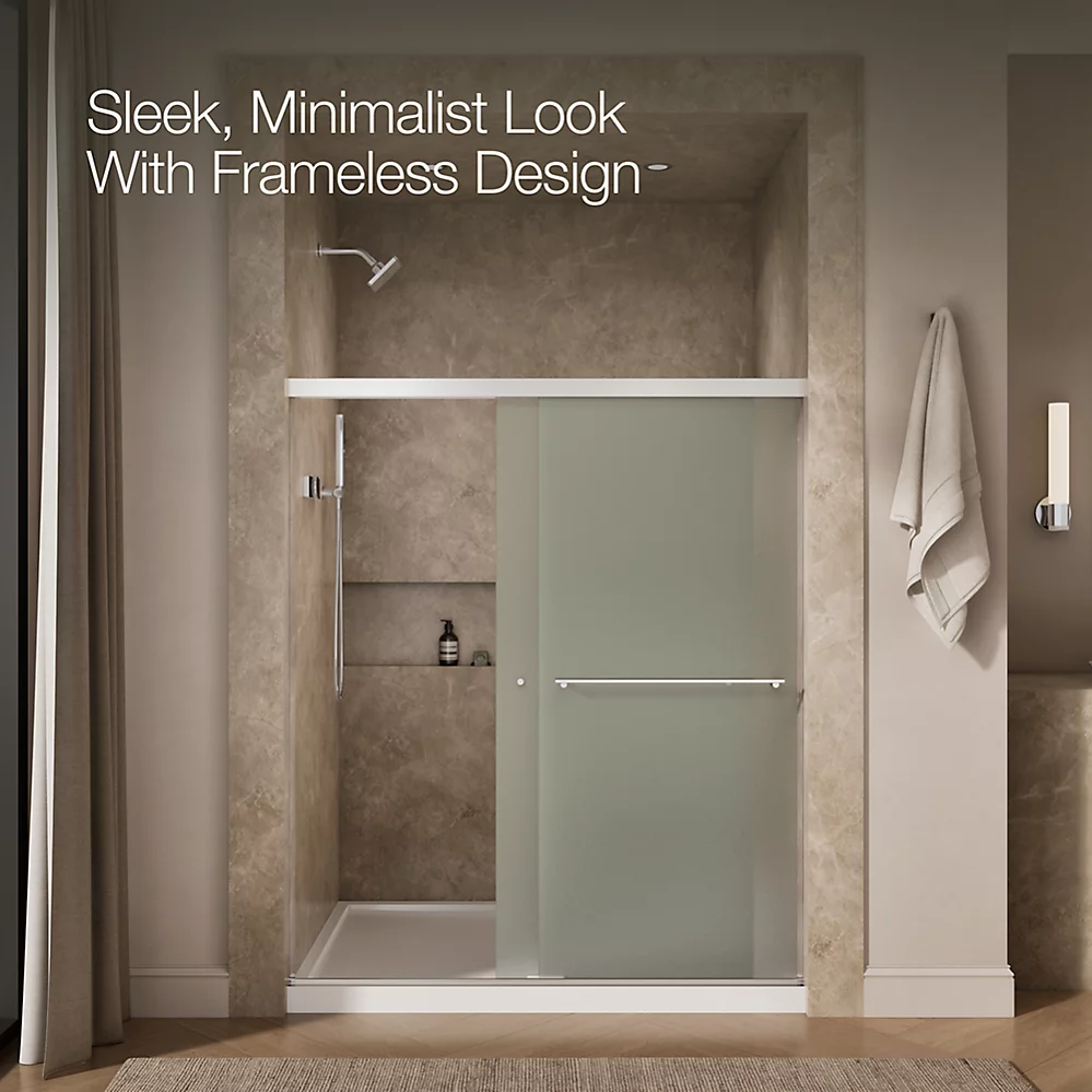 Kohler 707200-D3-SHP Revel 1/4 Shower Door, 70 X 59-5/8