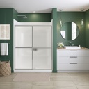 Maax 105412-970-084-000 Polar 54-59 _ in. x 68 in. Bypass Shower Door for Alcove Installation with Raindrop glass in Chrome