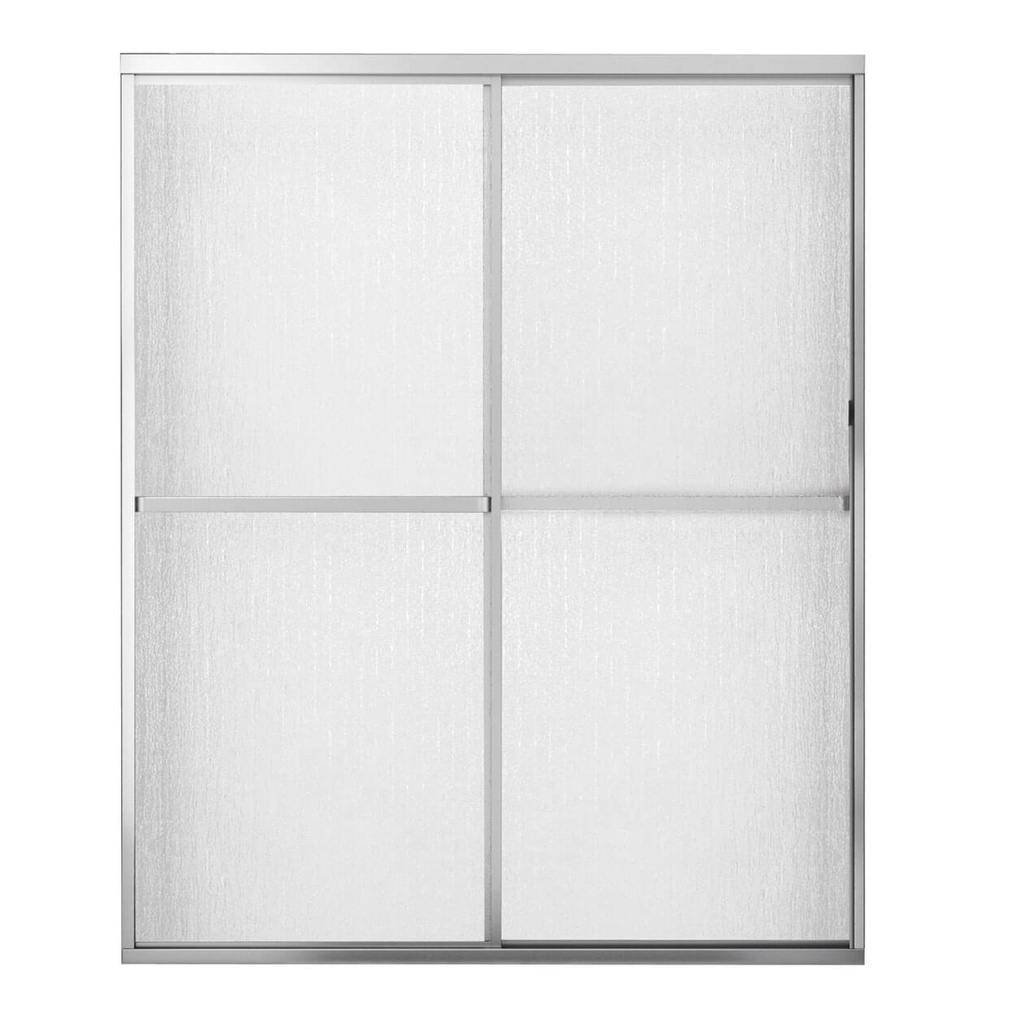 Maax 105412-970-084-000 Polar 54-59 _ in. x 68 in. Bypass Shower Door for Alcove Installation with Raindrop glass in Chrome