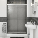 Maax 105413-970-084-000 Polar 42-47 _ in. x 68 in. Bypass Shower Door for Alcove Installation with Raindrop glass in Chrome