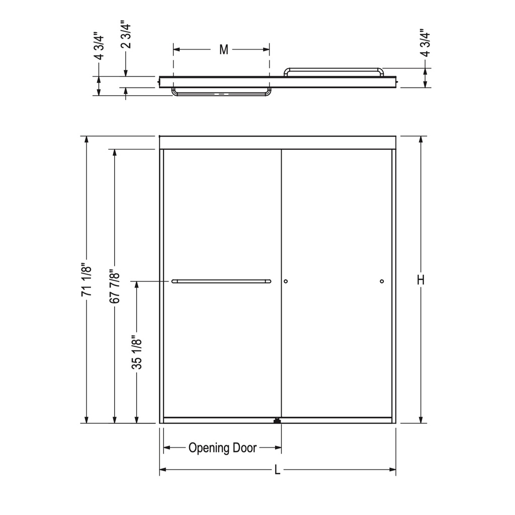 Maax 135662-900-084-000 Aura 40-44 x 71 in. 6 mm Sliding Shower Door for Alcove Installation with Clear glass in Chrome
