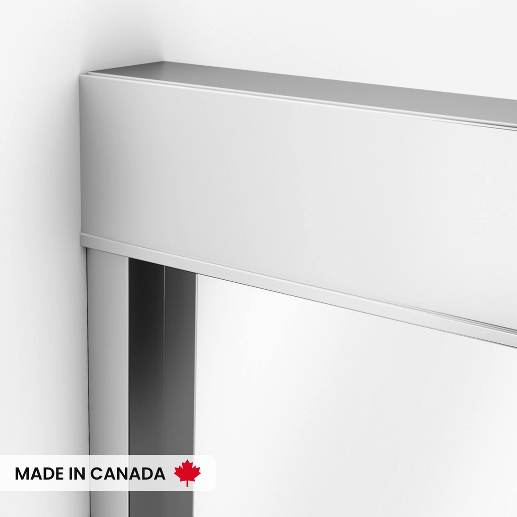 Maax 135664-900-084-000 Aura 51-55 x 71 in. 6 mm Sliding Shower Door for Alcove Installation with Clear glass in Chrome