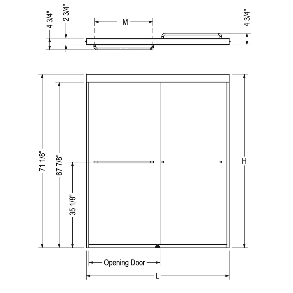 Maax 135664-900-084-000 Aura 51-55 x 71 in. 6 mm Sliding Shower Door for Alcove Installation with Clear glass in Chrome