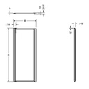 Maax 136625-900-084-000 Pivolok 23-24 _ x 64 _ in. Pivot Shower Door for Alcove Installation with Clear glass in Chrome