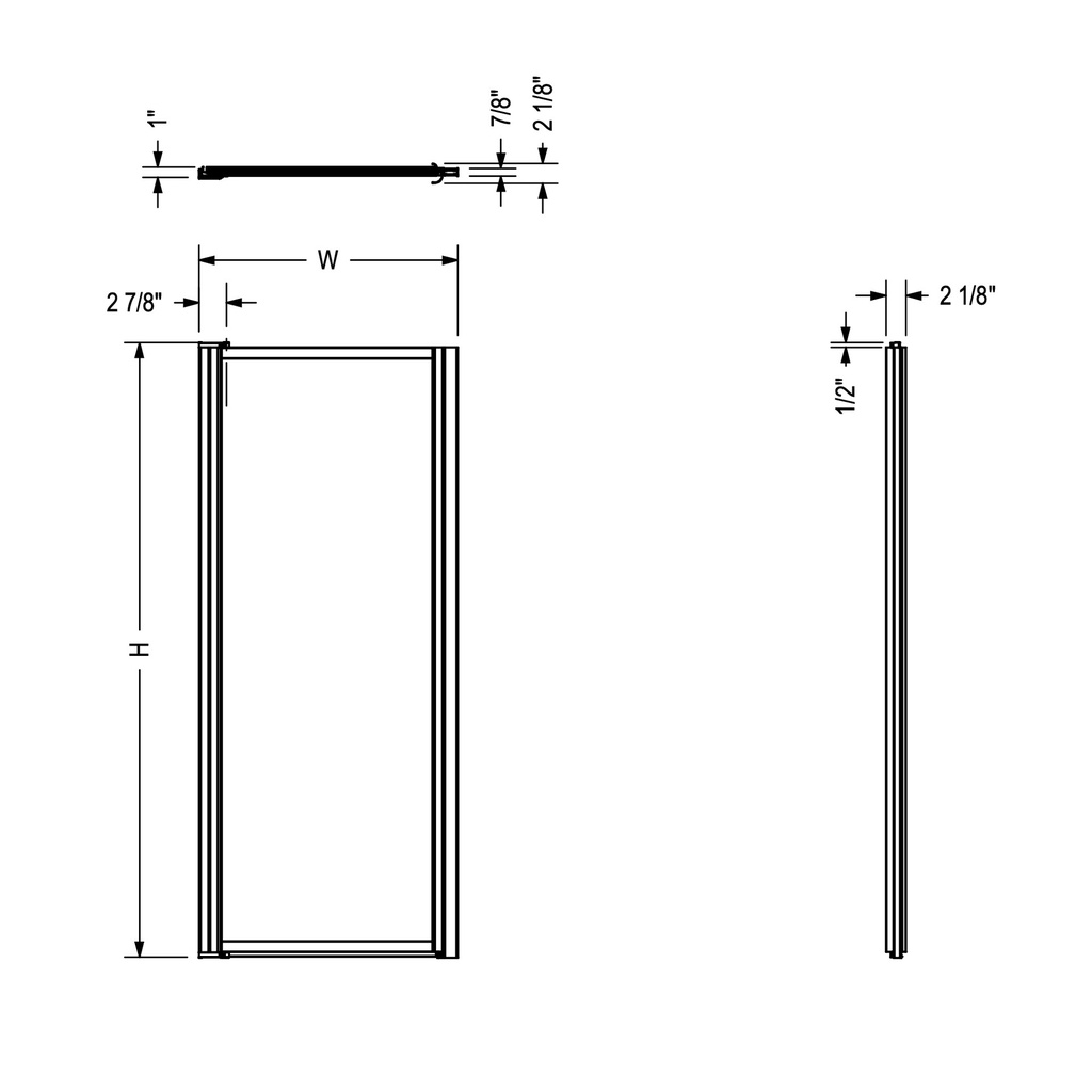 Maax 136635-900-084-000 Pivolok 27-28 _ x 64 _ in. Pivot Shower Door for Alcove Installation with Clear glass in Chrome