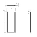 Maax 136635-900-084-000 Pivolok 27-28 _ x 64 _ in. Pivot Shower Door for Alcove Installation with Clear glass in Chrome