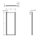 Maax 136635-970-084-000 Pivolok 27-28 _ x 64 _ in. Pivot Shower Door for Alcove Installation with Raindrop glass in Chrome