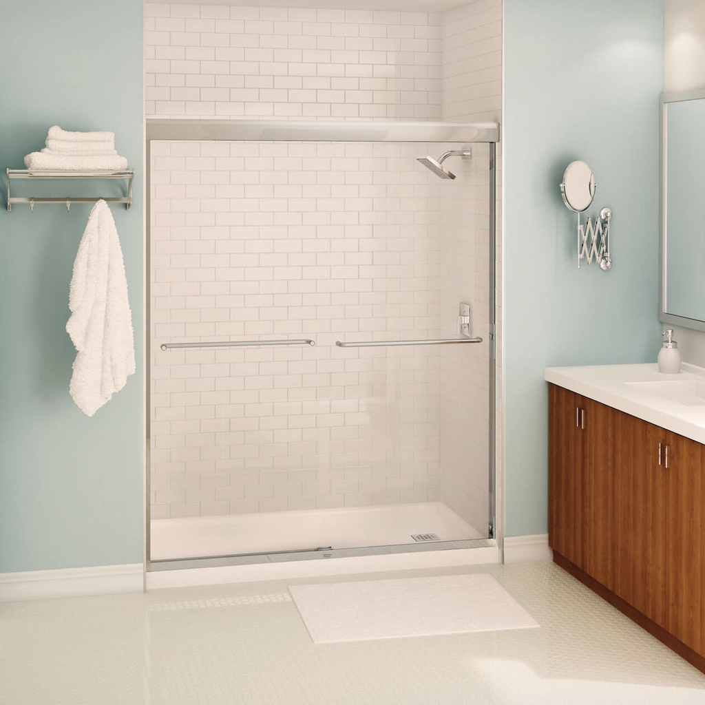Maax 137669-900-084-103 Aura 6Mm Shower Door 55-59 X 71 Sc Clear Chrome