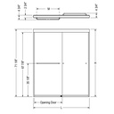 Maax 137669-900-305-103 Aura 6Mm Shower Door 55-59 X 71 Sc Clear Brushed Nickel