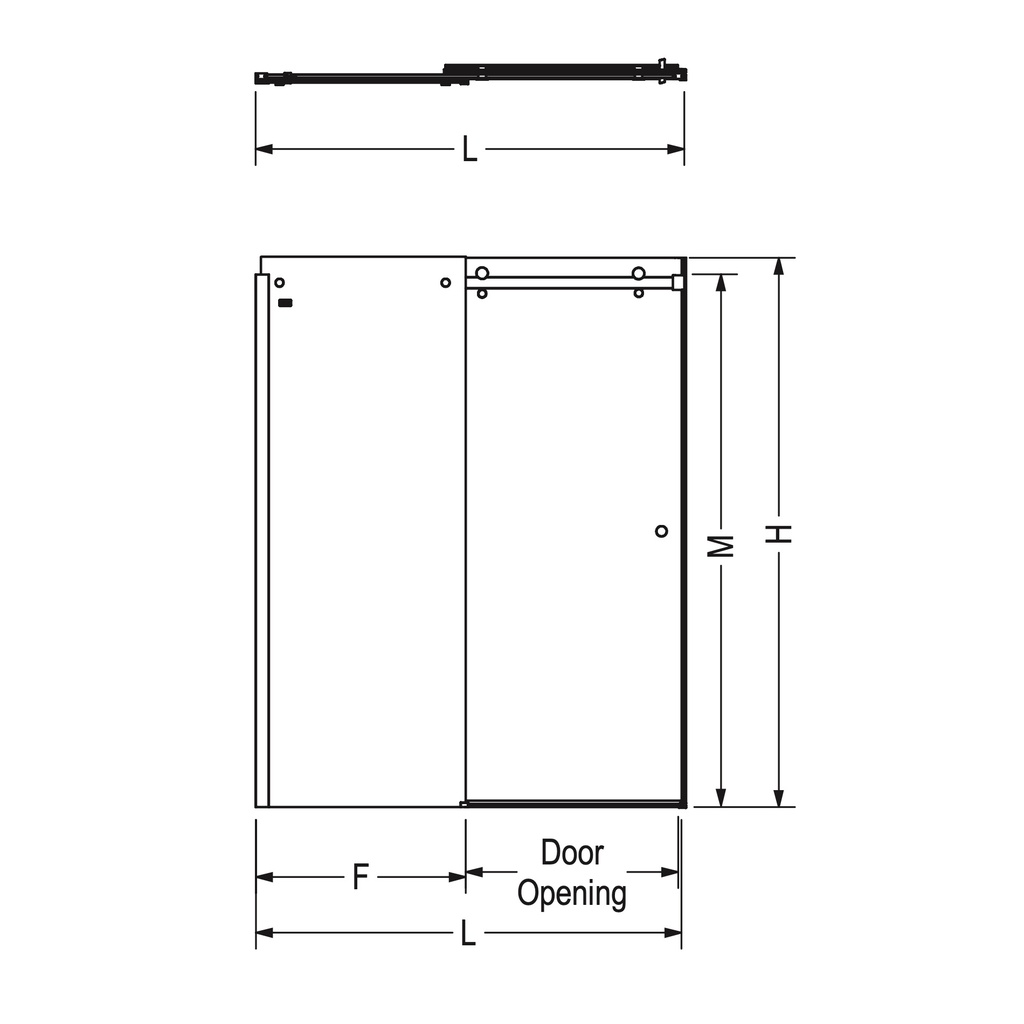 Maax 138992-900-084-000 Luminescence 44 _-47 x 70 _-72 in. 6 mm Sliding Shower Door for Alcove Installation with Clear glass in Chrome