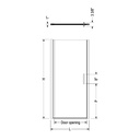 Maax 139264-900-084-100 Cappadocia 31-33 x 68 in. 6 mm Pivot Shower Door for Alcove Installation with Clear glass & Round Handle in Chrome