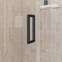 Maax 139264-900-340-100 Cappadocia 31-33 x 68 in. 6 mm Pivot Shower Door for Alcove Installation with Clear glass & Round Handle in Matte Black