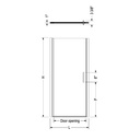 Maax 139265-900-340-100 Cappadocia 33-35 x 68 in. 6 mm Pivot Shower Door for Alcove Installation with Clear glass & Round Handle in Matte Black