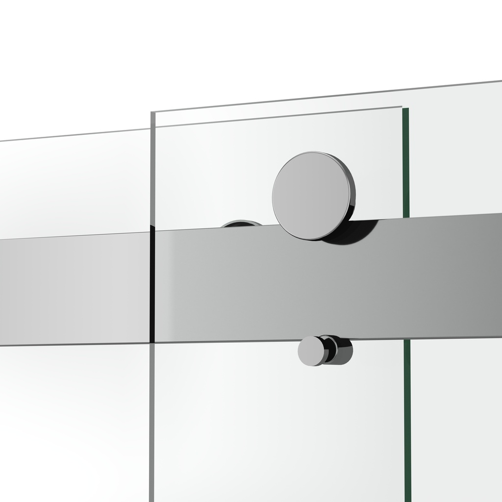 Neptune 220339-900-084-000 Barena 44-48 x 76 in. 8mm Bypass Shower Door for Alcove Installation with Clear Glass in Chrome