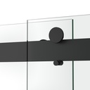 Neptune 220339-900-340-000 Barena 44-48 x 76 in. 8mm Bypass Shower Door for Alcove Installation with Clear Glass in Matte Black