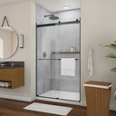 Neptune 220339-900-340-000 Barena 44-48 x 76 in. 8mm Bypass Shower Door for Alcove Installation with Clear Glass in Matte Black