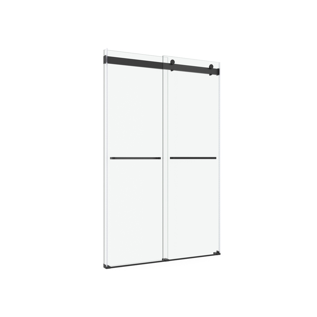 Neptune 220339-900-340-000 Barena 44-48 x 76 in. 8mm Bypass Shower Door for Alcove Installation with Clear Glass in Matte Black