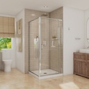 Neptune 220334-900-084-000 Belaya 36 x 36 x 72 in. 6mm Pivot Shower Door for Corner Installation with Clear Glass in Chrome