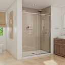 Neptune 220337-900-084-000 Belaya 56-60 x 72 in. 6mm Pivot Shower Door for Alcove Installation with Clear Glass in Chrome