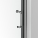 Neptune 220338-900-084-000 Belaya 60 x 36 x 72 in. 6mm Pivot Shower Door for Corner Installation with Clear Glass in Chrome