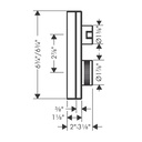Hansgrohe 46751001 Thermostatic Trim With Volume Control, Diamond Cut