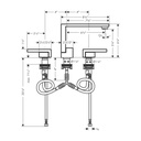 Hansgrohe 46051001 Widespread Faucet 130, Diamond Cut