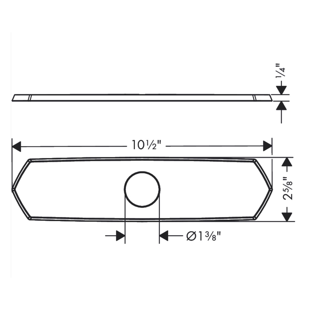 Hansgrohe 04856250 Base Plate For Single Hole Kitchen Faucets 10"