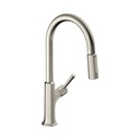 Hansgrohe 04852800 Locarno Higharc Kitchen Faucet 2 Spray Pull Down 1.75 Gpm In Steel Optic