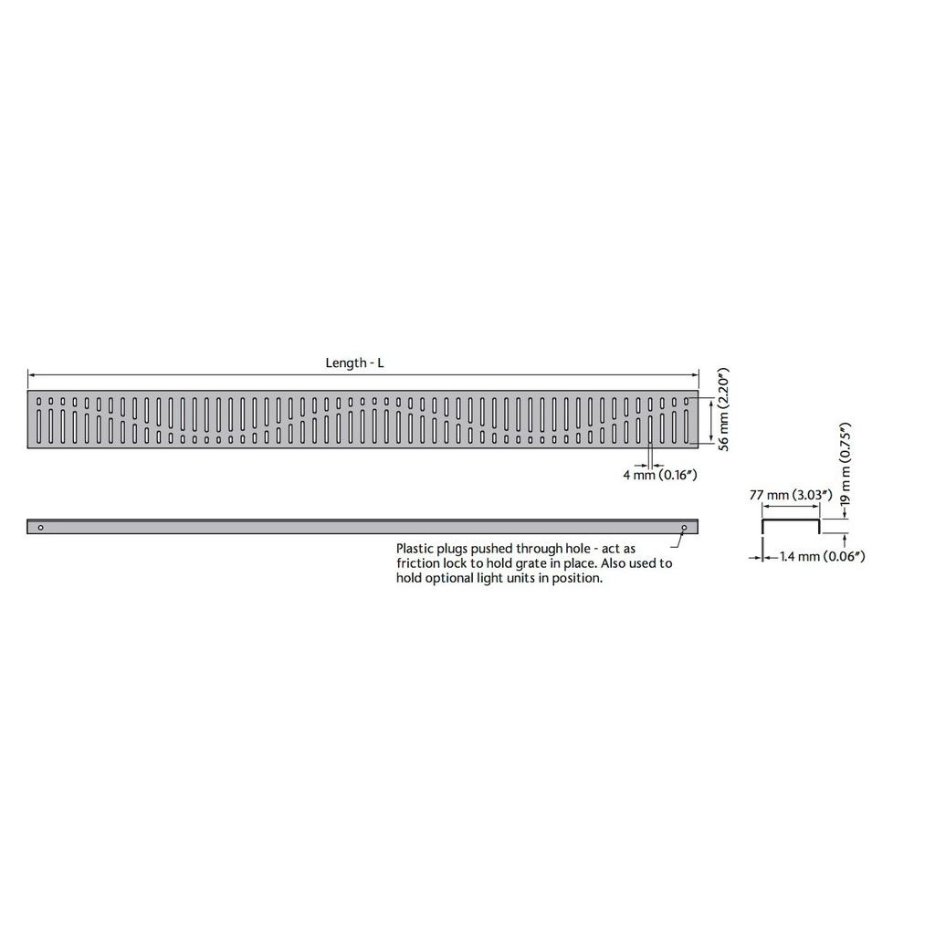 ACO 37343 Wave Stainless Steel Grate 31.50 2