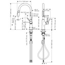 Hansgrohe 04852670 Locarno Higharc Kitchen Faucet 2 Spray Pull Down 1.75 Gpm Matte Black