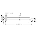 Hansgrohe 04833000 Showerarm 15"
