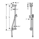 Hansgrohe 04829000 Wallbar 24"