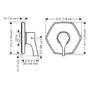 Hansgrohe 04822820 Pressure Balance Trim