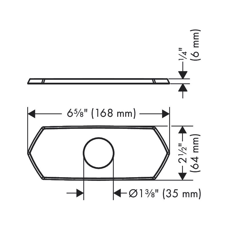 Hansgrohe 04819000 Base Plate For Single Hole Faucets