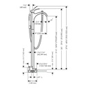 Hansgrohe 04818670 Locarno Freestanding Tub Filler Trim With 1.75 Gpm Handshower Matte Black; requires 10452181 rough-in