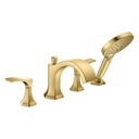 Hansgrohe 04817250 4 Hole Roman Tub Set Trim With 1.75 Gpm Handshower Brushed Gold Optic